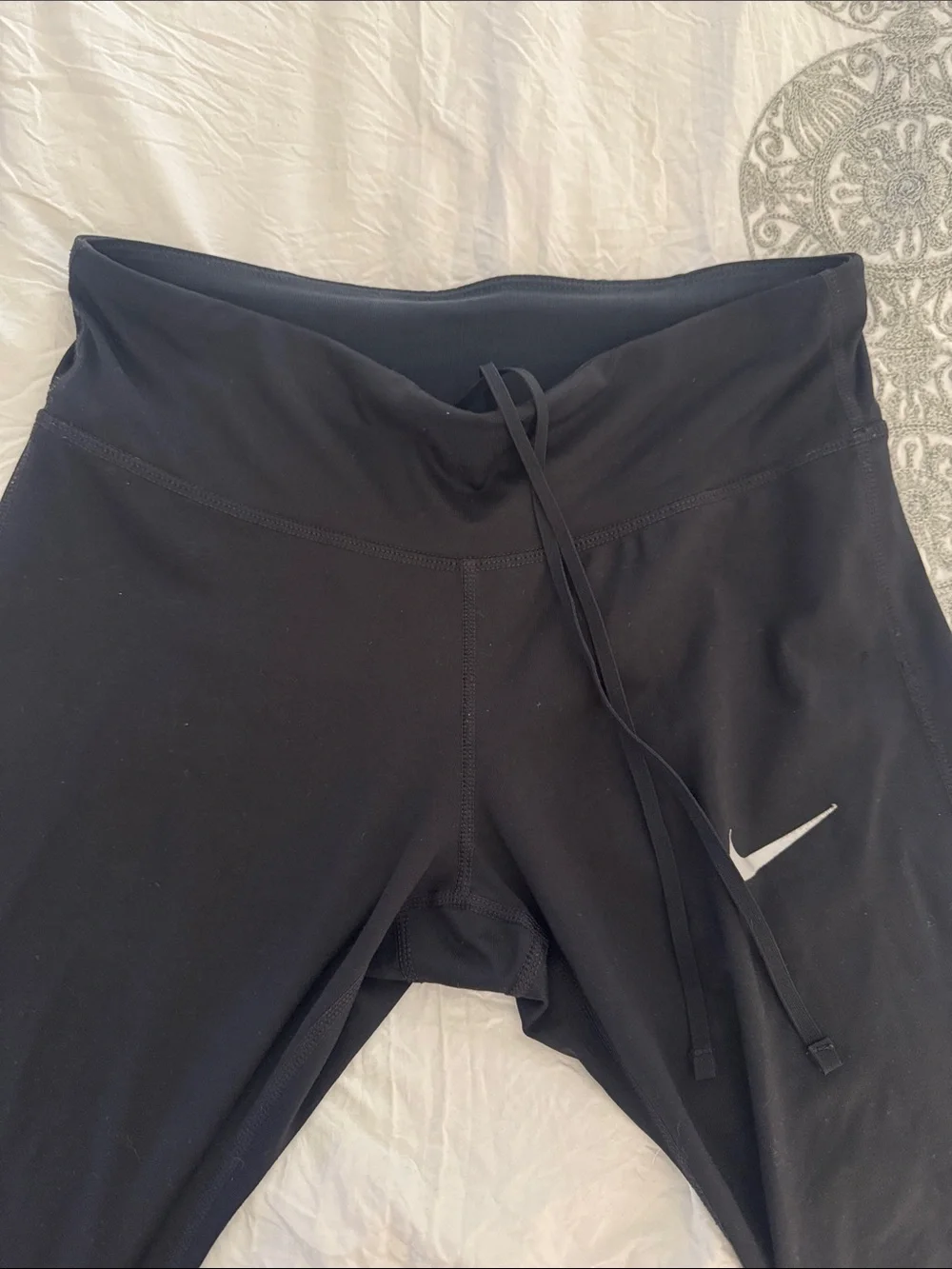 Nike Black Athletic Leggings with Swoosh